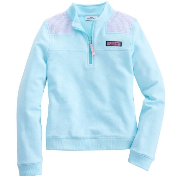 Vineyard Vines Marthas Vineyard Girl’s Seersucker Shoulder Shep Shirt - Picture 2 of 13